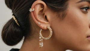 boucle d'oreille non percée