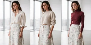 quel haut mettre avec une jupe longue fleurie