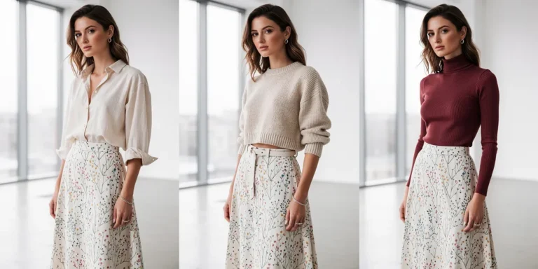 quel haut mettre avec une jupe longue fleurie