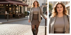 femme ronde mini jupe