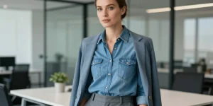 comment porter une chemise en jeans femme