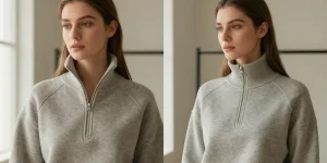 sweat col cheminée femme