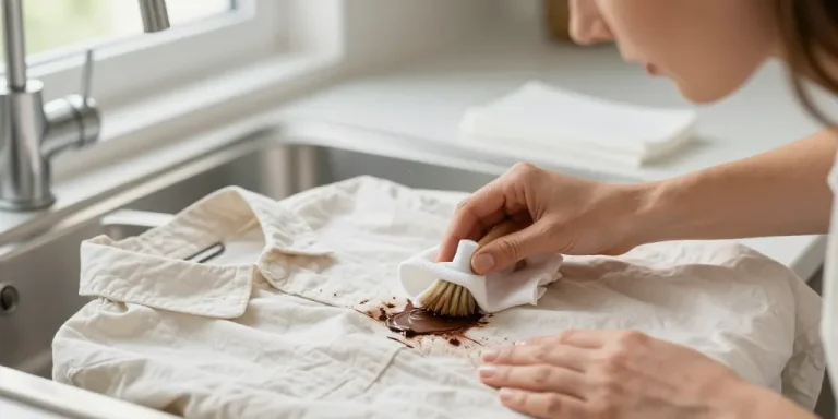 tache de chocolat sur vetement