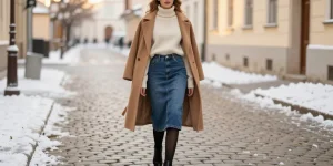 look jupe en jean hiver